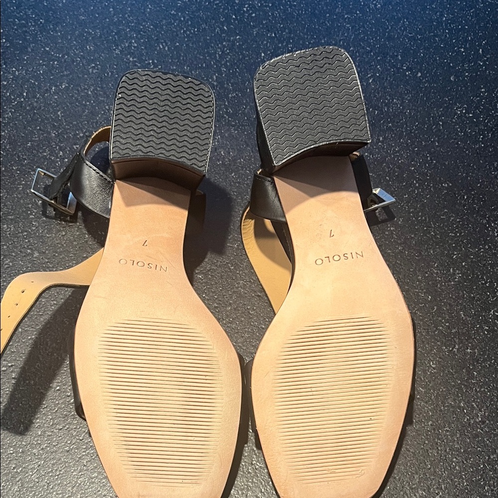Nisolo NWT Stella Go-To Block Heel Sandal Black - Picture 3 of 9
